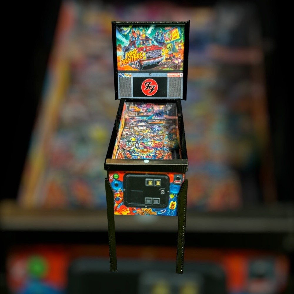 Miniature Replica "Foo Fighters” Pinball Machine Scale Model, Keepsake, Trophy