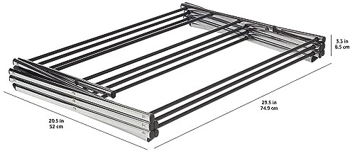 Amazon Basics Foldable Portable Metal Clothes Drying Rack for Indoor Air Drying,