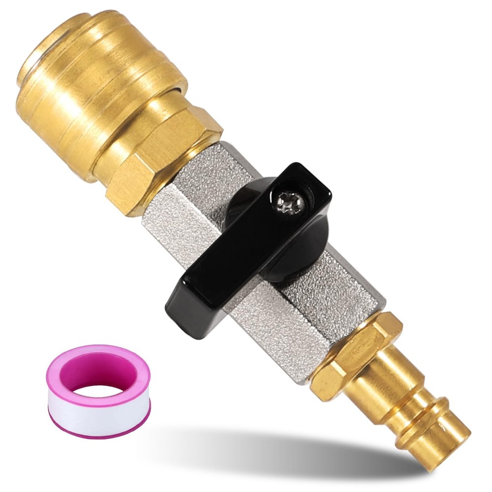 Air Compressor Hose Connector 14 Inch Brass With Fast Release Coupling