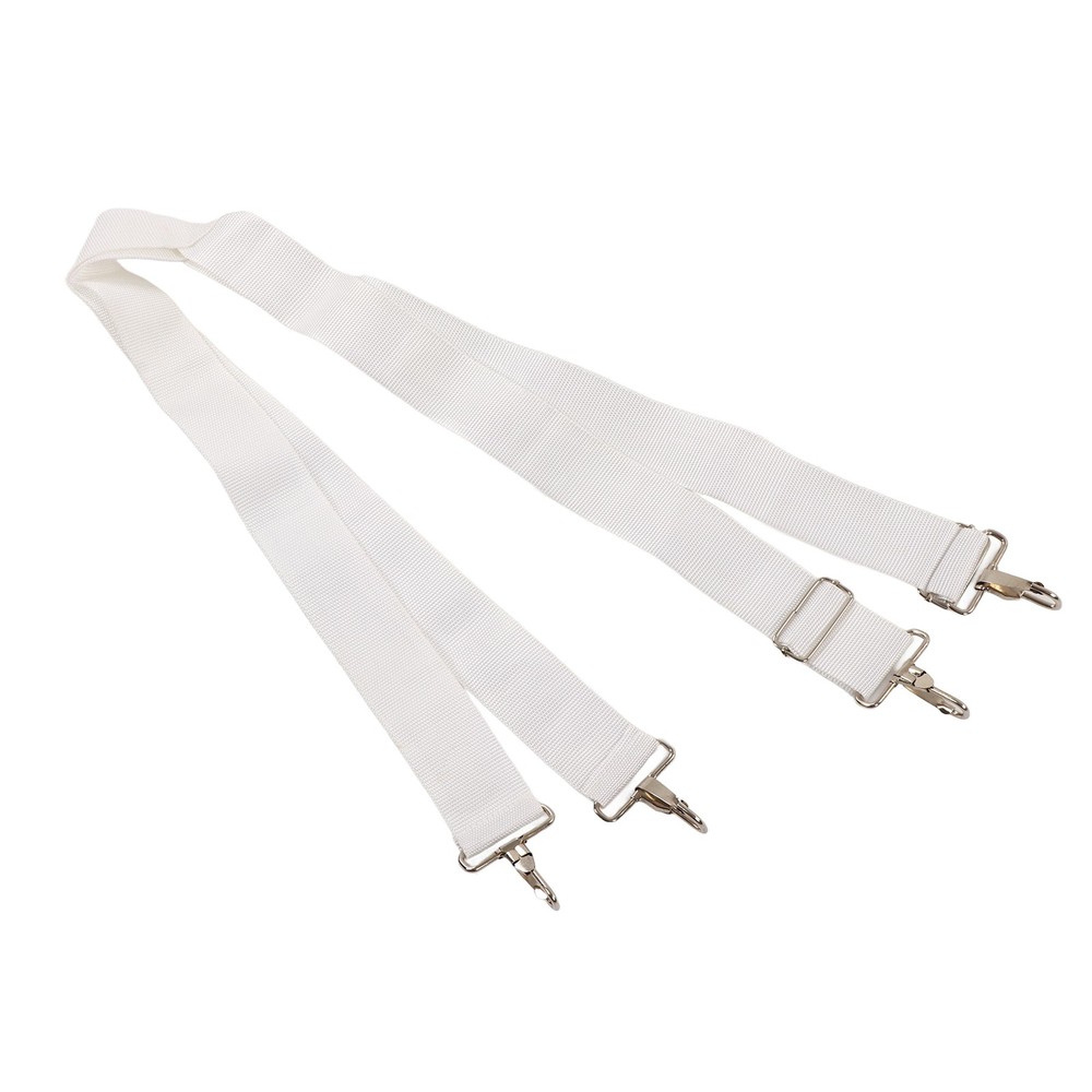 Adjustable White Bass Drum Strap Elastic Comfortable Double Shoulder Belt For Dr