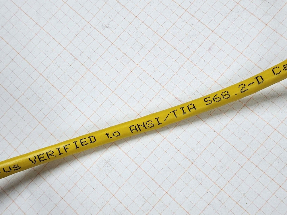 trueCable CAT5E UTP 350MHz Ethernet Network Cable CMR Riser Yellow/100ft