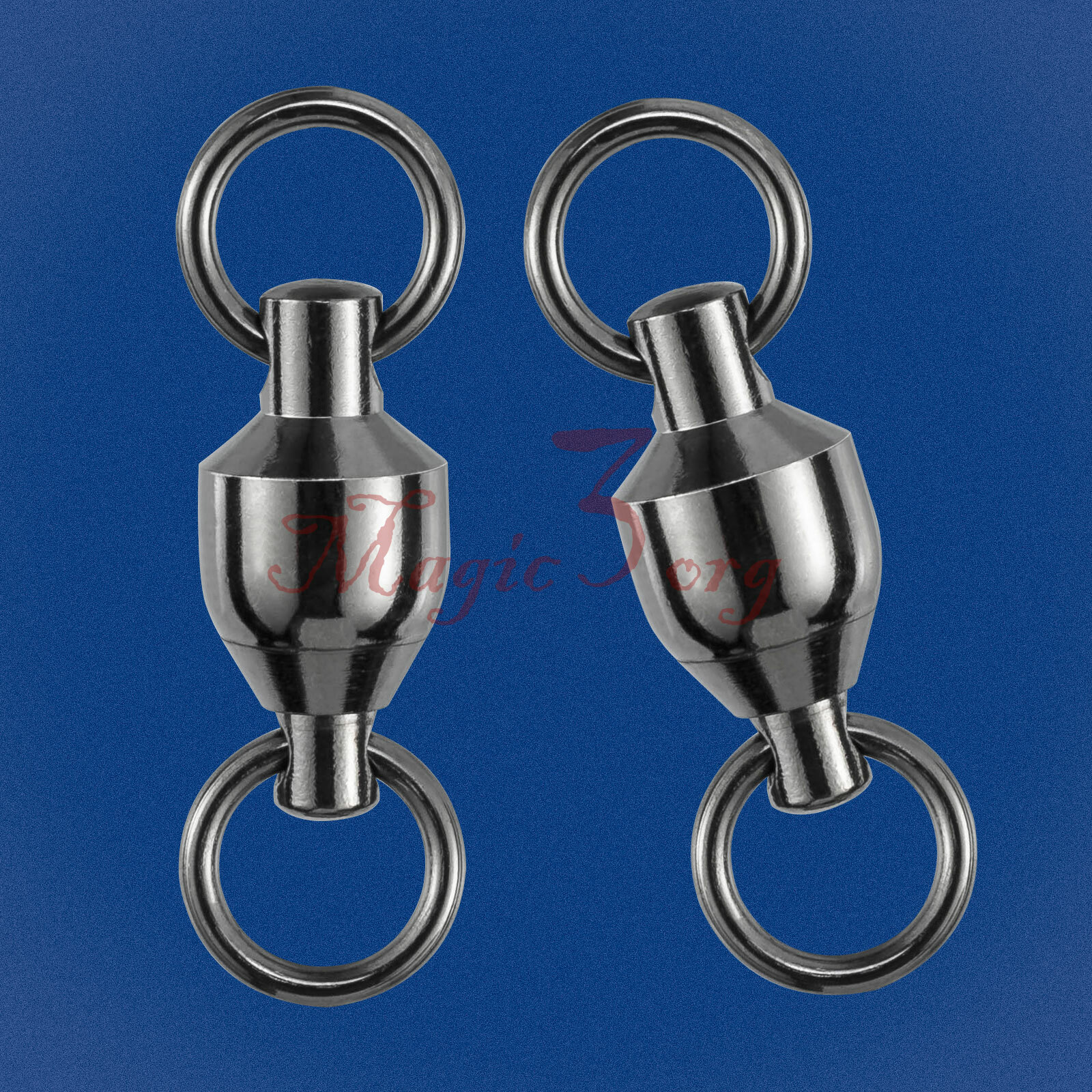 20-100pcs Fishing Swivels Ball Bearing Solid Ring Trolling Black Nickel #0-#8 US