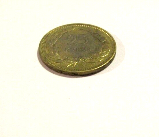 Turkey 1948 25 Kurus Coin