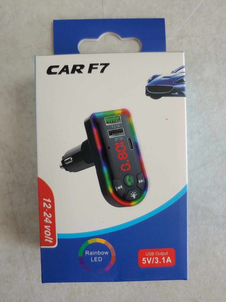 F7 Handsfree Call Car Charger,Wireless Bluetooth FM Transmitter Radio Receiver