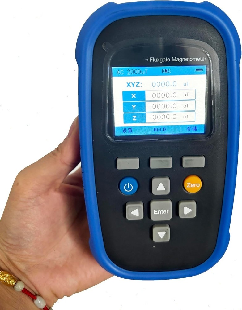 3-Axis Fluxgate Magnetometer with Data Storage Function Class 1 Range 0~2000 μT