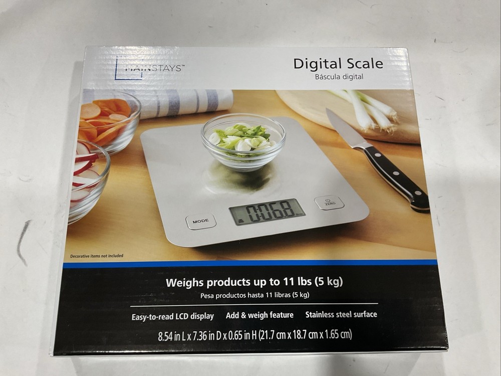 SS Digital Scale Battery Powered Stainless Steel Display