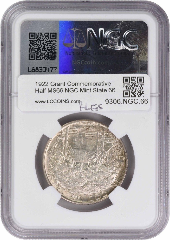 Grant Commemorative Silver Half Dollar 1922 MS66 NGC