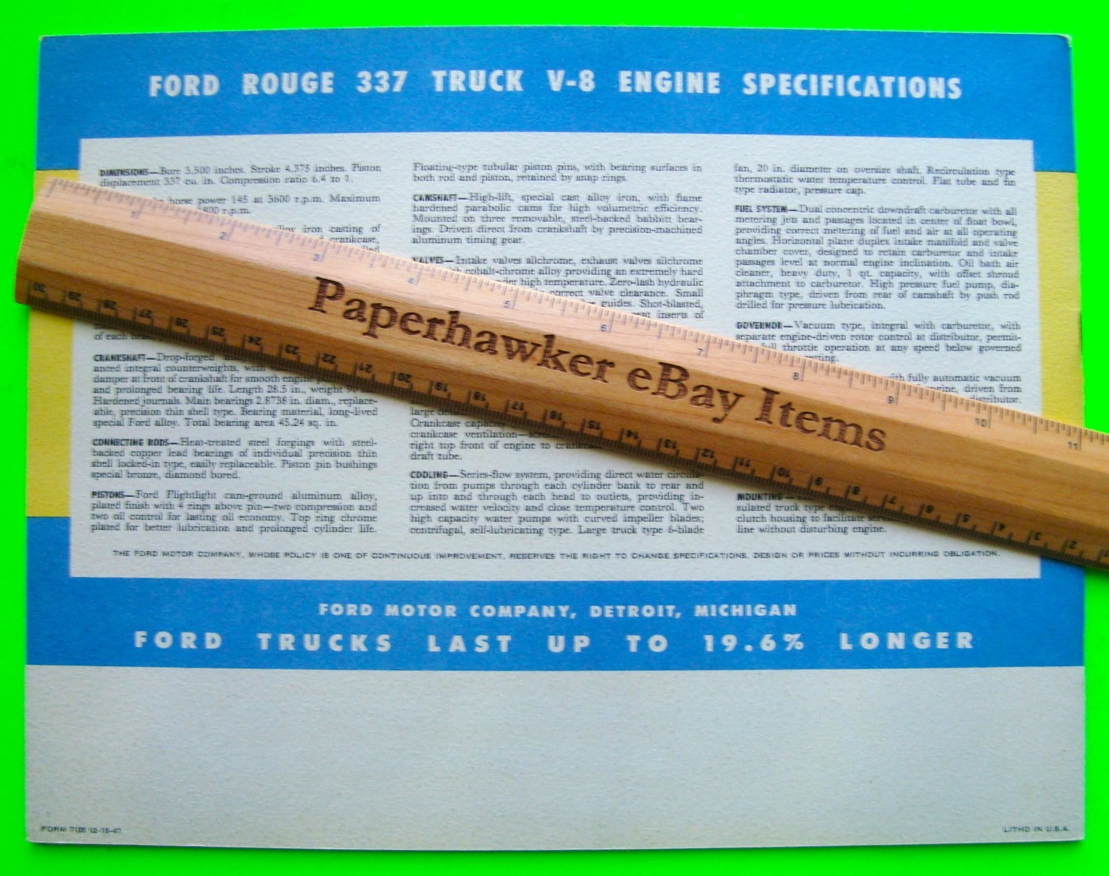 1948 FORD HEAVY-DUTY TRUCK DLX 28-pg COLOR CATALOG Brochure BIG RIG SERIES Xlnt+