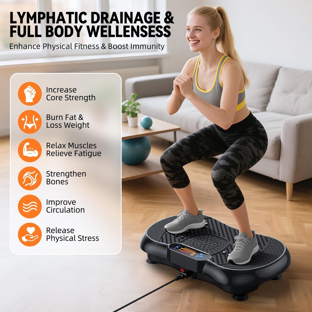 Vibration Plate Exercise Machine 2025 Upgraded Vibrating Plate for Lymphatic ...