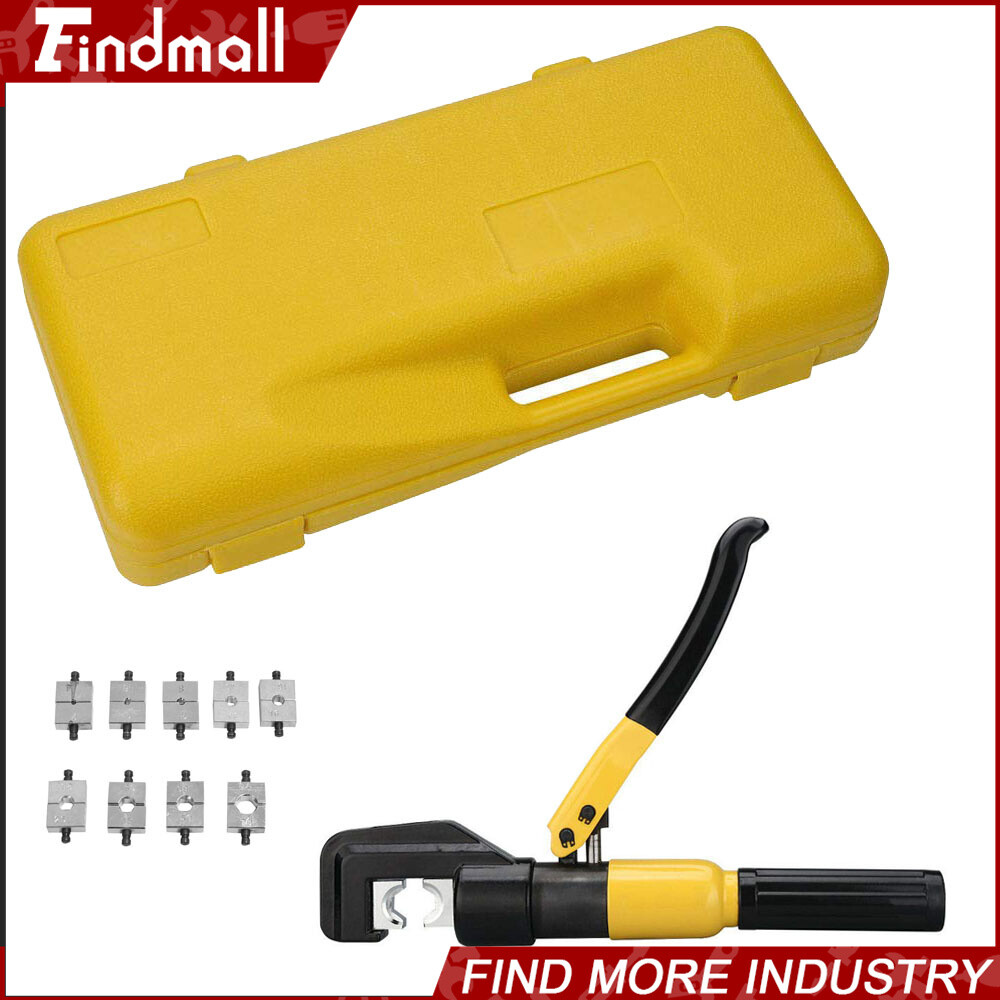 Findmall 10Ton Hydraulic Crimper Crimping Tool Wire Battery Cable Lug Terminal