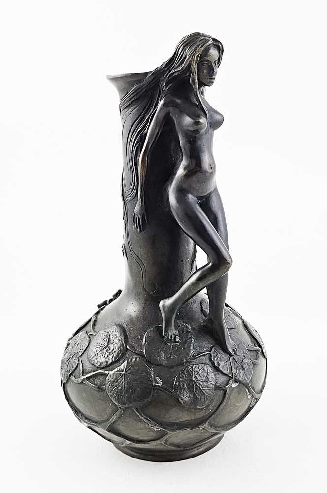 Solid Bronze Art Nouveau Vase - Signed
