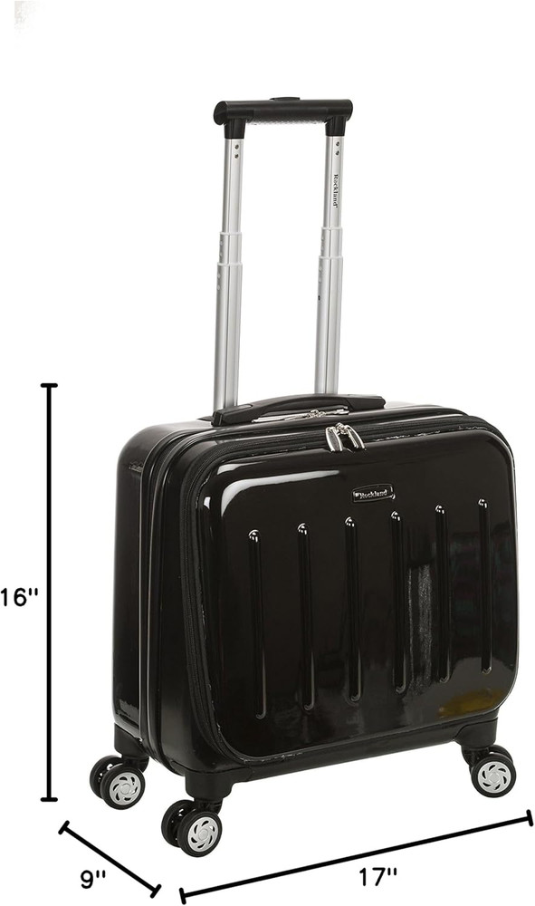 Revolution Hardside Rolling Computer Case, Carry-On, Black