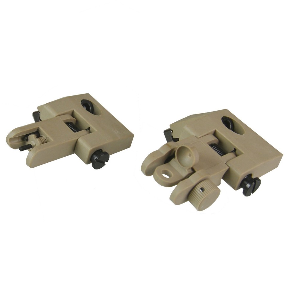 45 Degree Front Rear Flip Up Rapid Transition Backup Sight Polymer Dark Earth