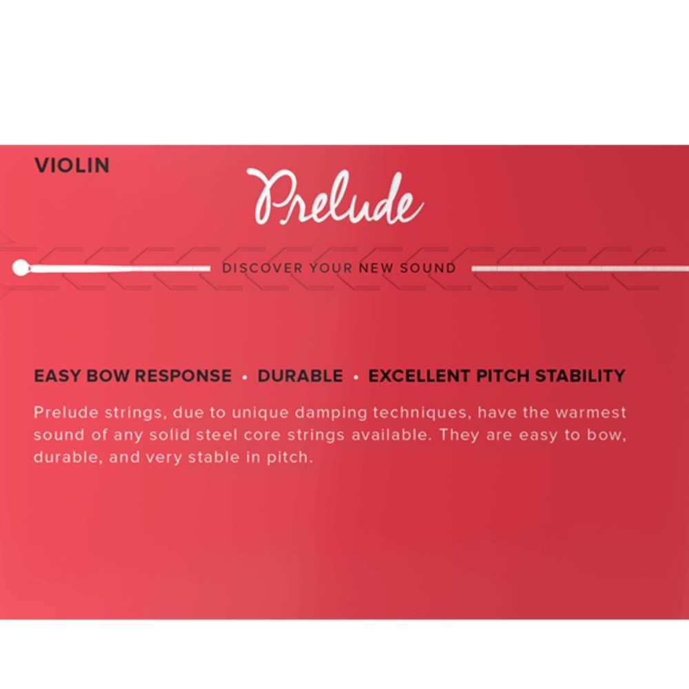 D'Addario Prelude Violin Single A String, 4/4 Scale, Heavy Tension, Bulk 10-Pack