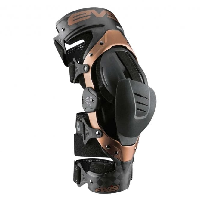 EVS Adult MX Knee Braces (Pair) - Axis PPRO - Black/Copper