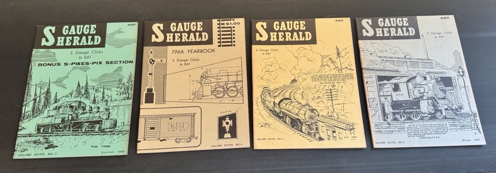 S Gauge Herald Magazine 4 Issues From 1966 In Great Condition Model Train