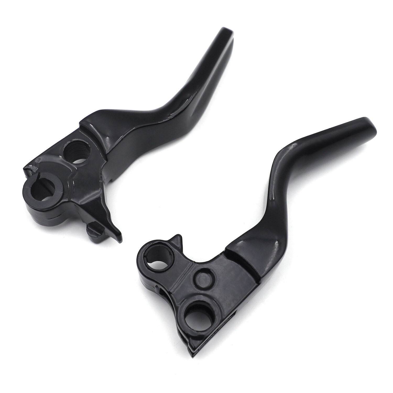 Black Shorty Brake Clutch Levers For Harley 96-03 XL/96-07 Dyna Touring Softail