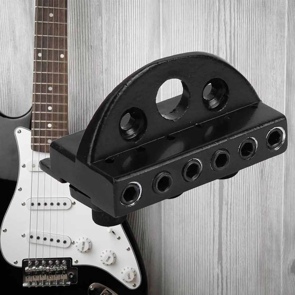 Headless Guitar Lock Nut Hardware Assembly for 6-String Models Black Zinc Alloy