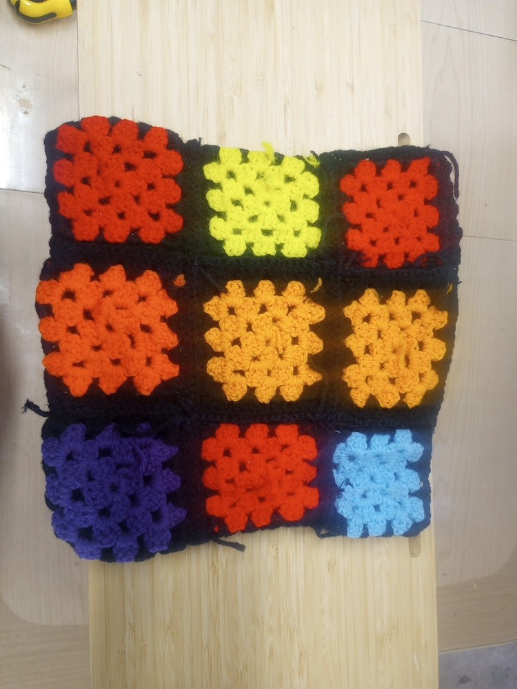 Granny Squares Partially Finished Purse Crochet Project