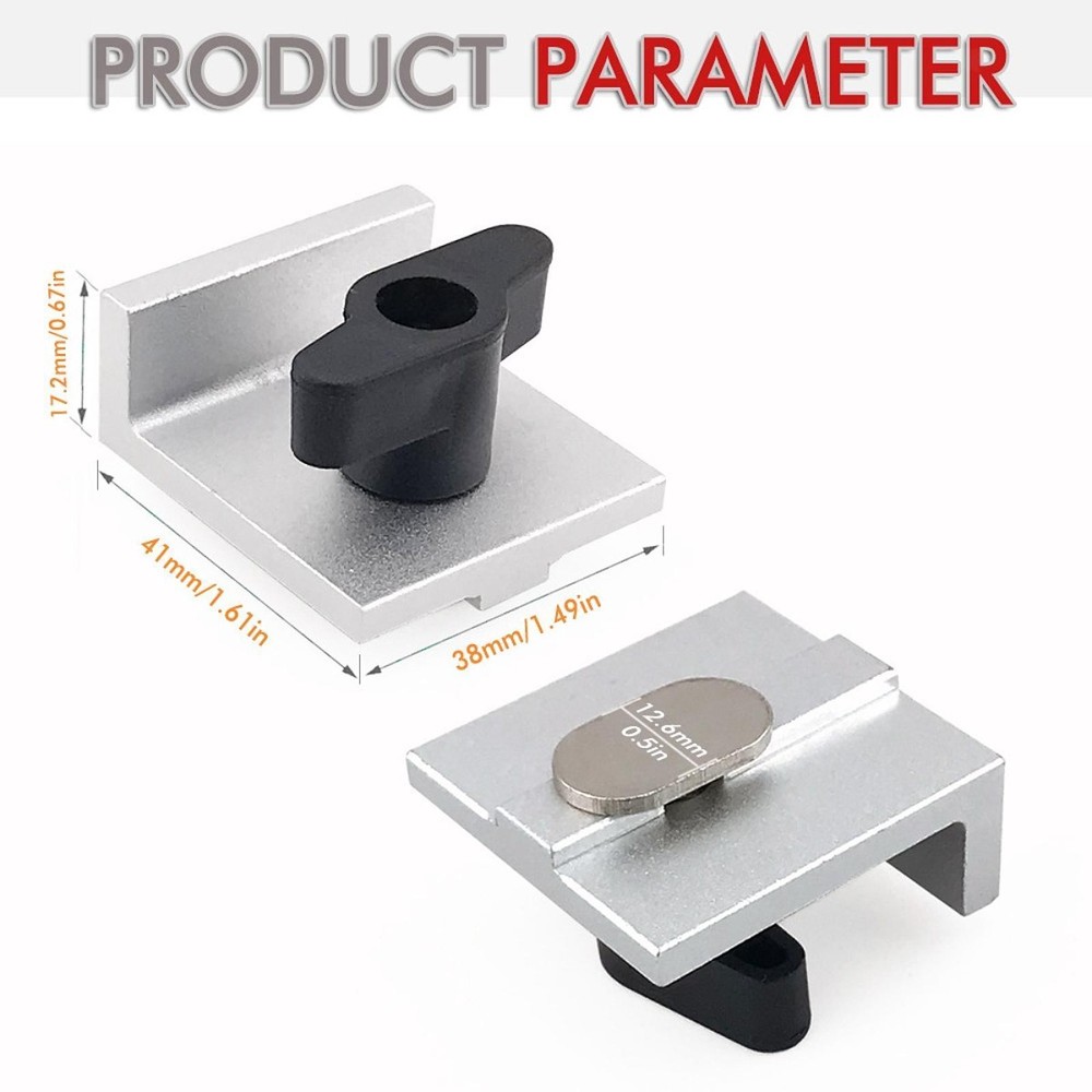 4x T Track Inline and Short Stop Kit Low Profile Multifunctional Universal T