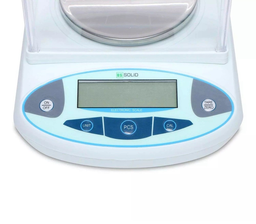 U.S. Solid Analytical Balance Scale 2000g x 0.01g w/ Draft Shield – New Open Box