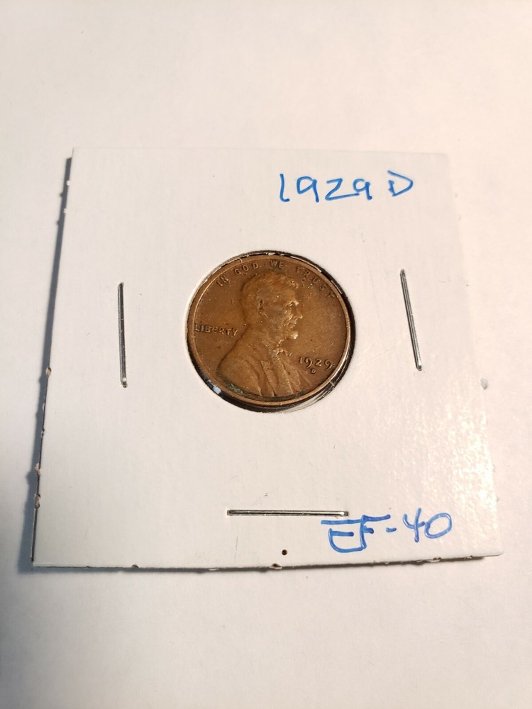1929 D  LINCOLN WHEAT PENNY CENT EXTREMELY FINE