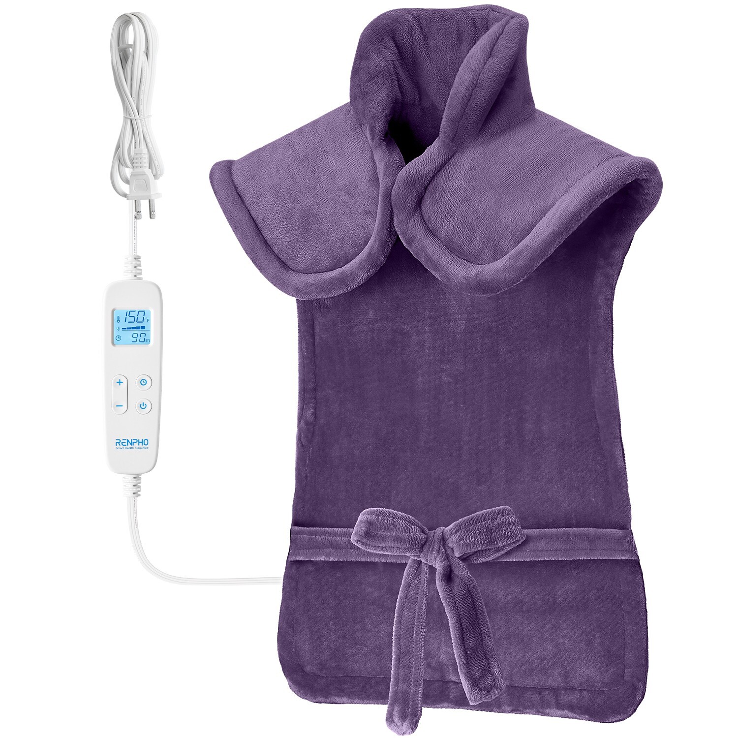 RENPHO Large Electric Heating Pad For Back Shoulders Neck Heat therapy 24''x37"