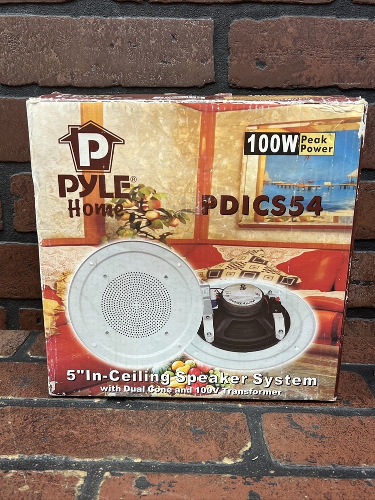 Pyle Ceiling Speaker 5" Full Range Woofer Speaker System 100 Volt
