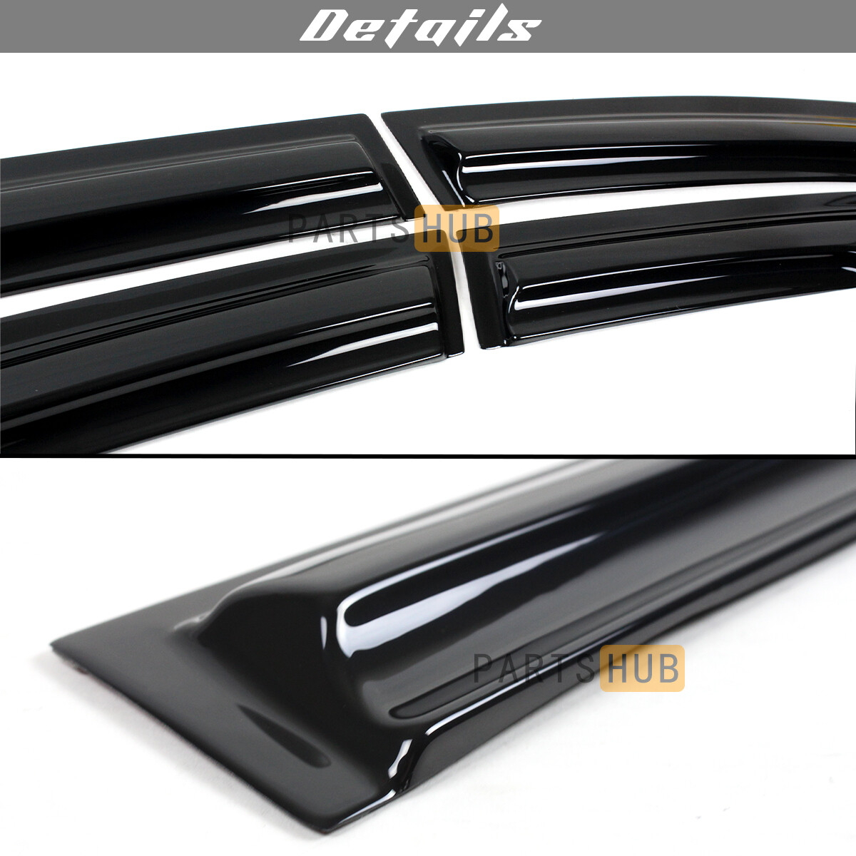 For 2022-2024 Honda Civic Sedan Mugen Style Window Visors Rain Guards Deflectors