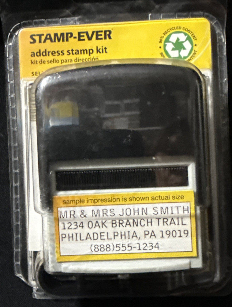 Stamp-Ever Do It Yourself Self-Inking Address Stamp Kit