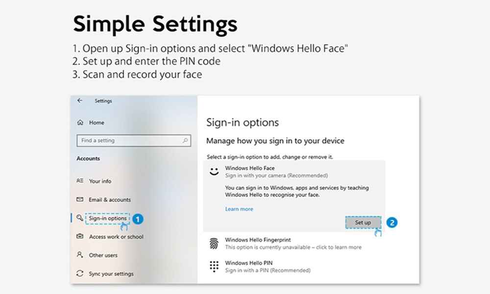TOALLIN 2K Auto-Focus QHD Webcam Windows Hello Privacy Shutter w/Microphone New