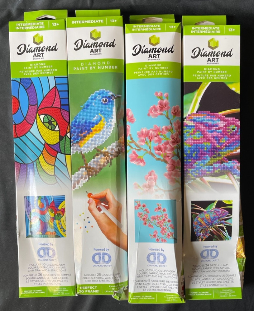 Large Multi-Craft Bundle Table Easel Paint Set Looms Diamond Art String Art Kits