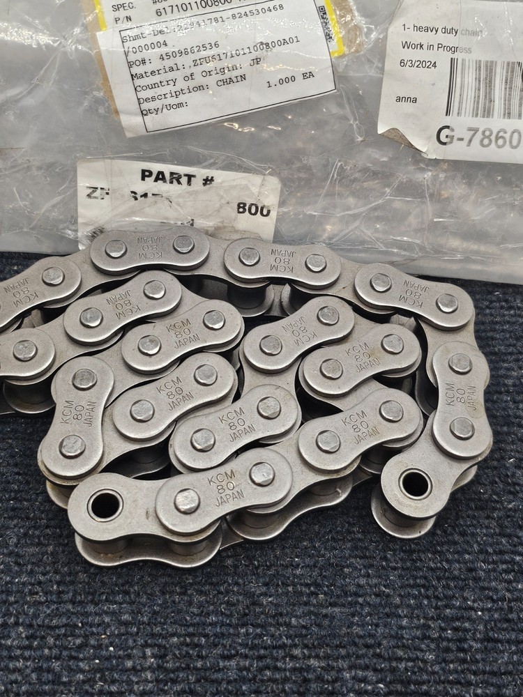 617101100800-A01: Roller Chain Connecting Link Simplex Pitch Stainless