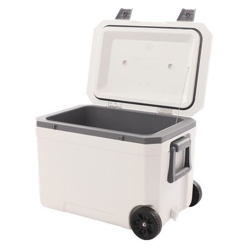 45L Insulated Wheeled Cooler with Pull Handle for Camping & Beach Activities