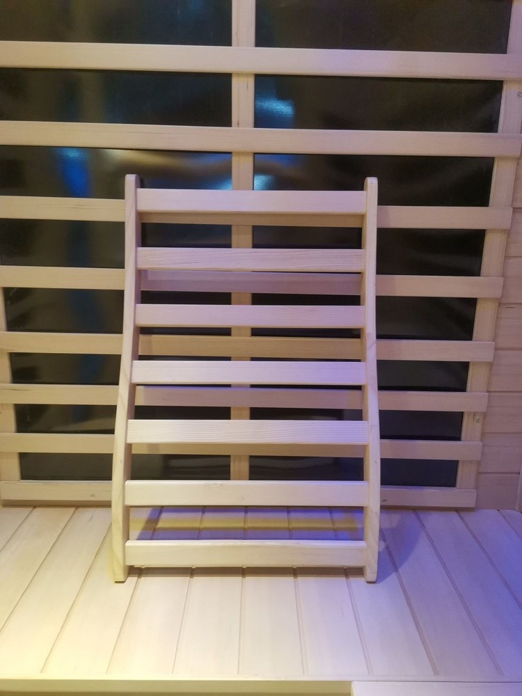 Ergonomic Sauna Backrest in Hemlock for Relaxing Spa Experience