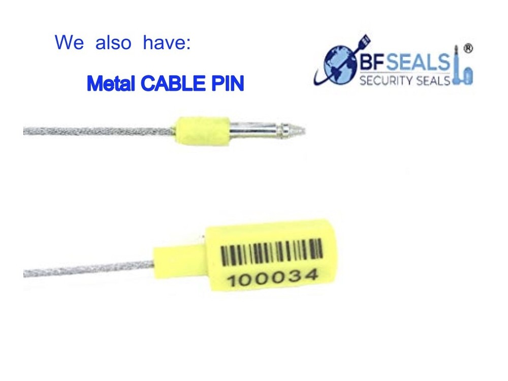 CABLE Security Lock Seal with 2.4mm-12" 50 pcs. Numbered / Barcode, RED