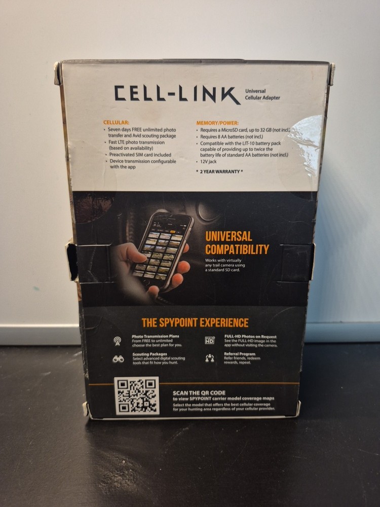 SPYPOINT Cell-Link Universal Cellular Trail Camera Adaptr Preowned Read Descript