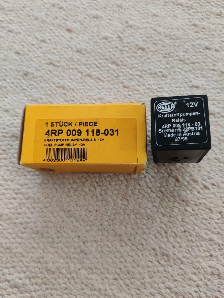 New Hella Oem BMW Fuel Pump Relay E21 E30 E12 E28 E24 E23 M1 E26 12631277245