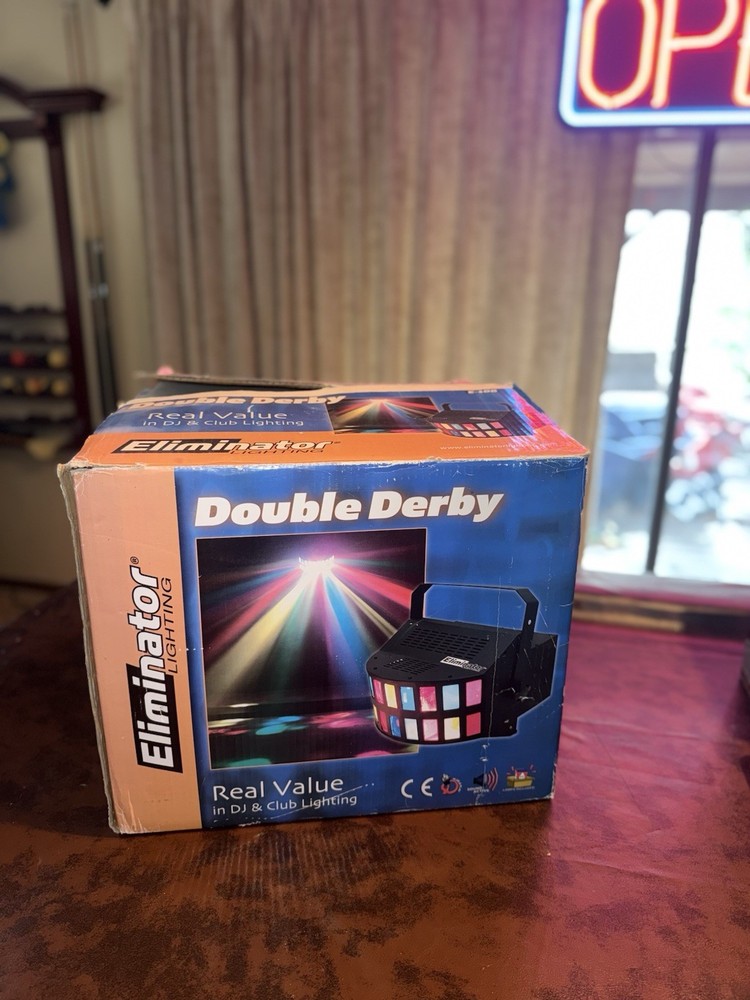 Eliminator Lighting LE108 Double Derby Halogen Multicolor Effect Light w/Bracket