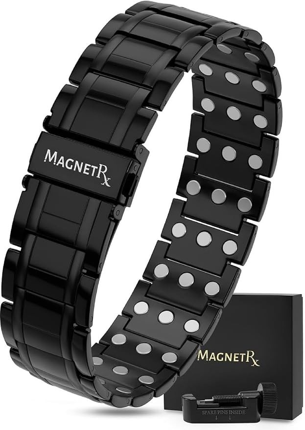 MagnetRX® 3X Strength Magnetic Bracelets for Men Effective Titanium Men Bracelet