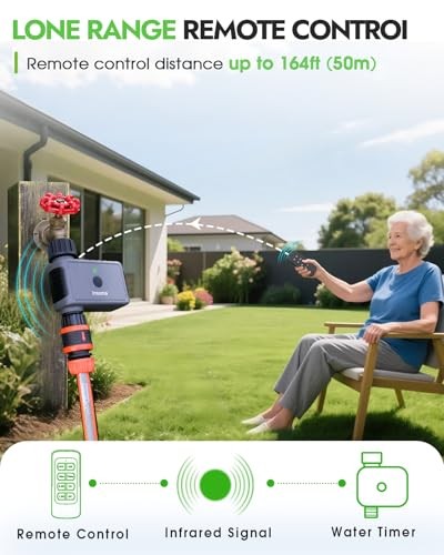 Sprinkler Timer with Remote Control, Water Hose Remote Control Water Timer