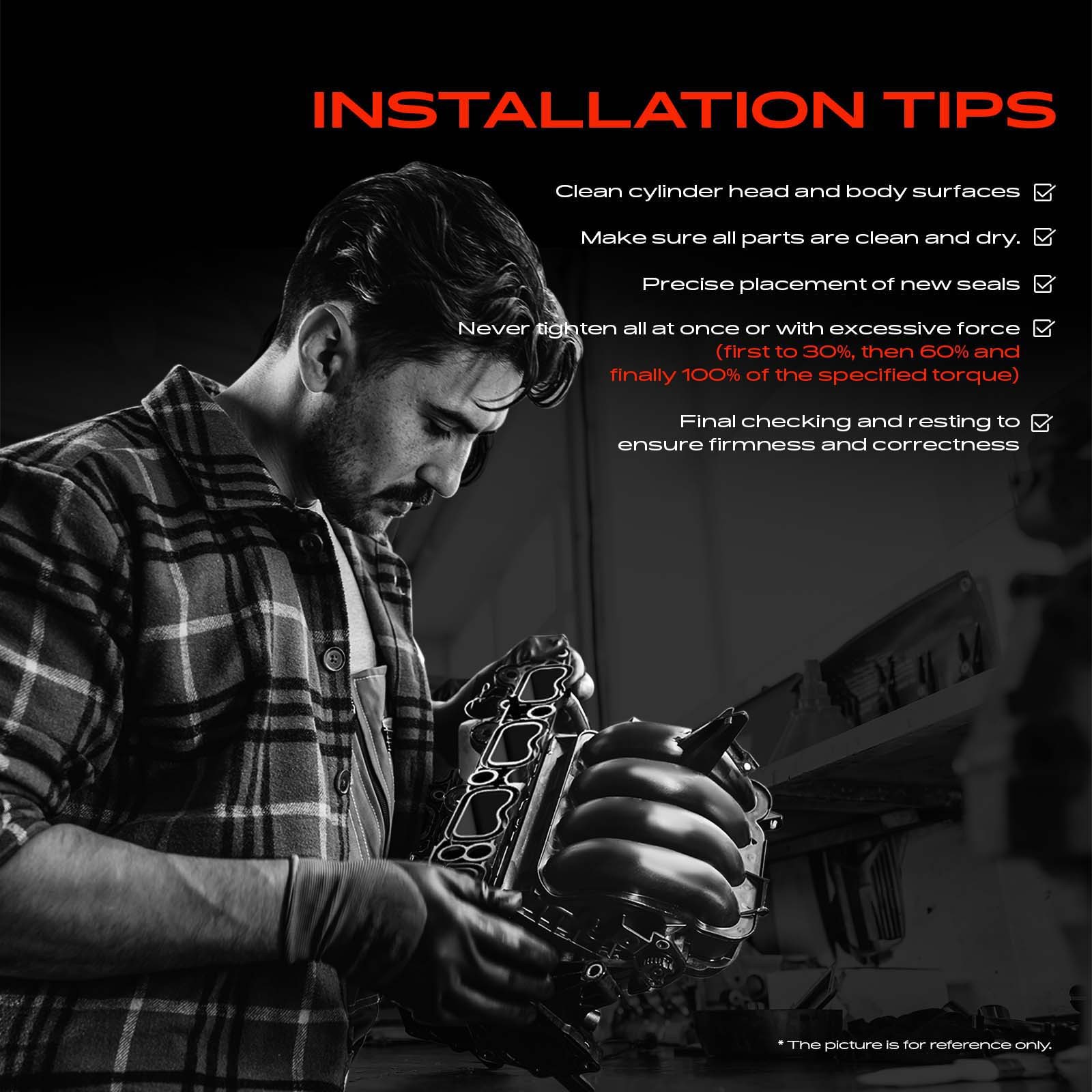 Engine Intake Manifold Gasket Set for Ford F-250 F-350 F-450 Super Duty V8 6.0L