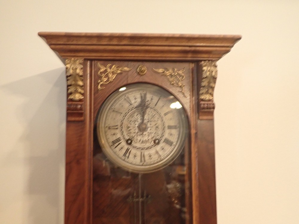 ANTIQUE GERMAN LENZKIRCH SPRING DRIVEN TIME AND STRIKE WALL CLOCK