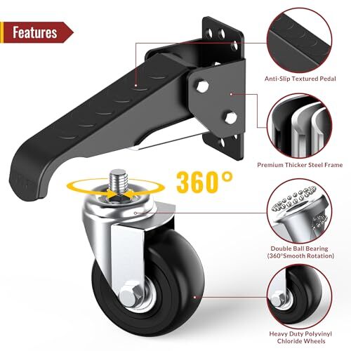 Retractable Casters Heavy Duty Casters with Lifting and Lowering Function