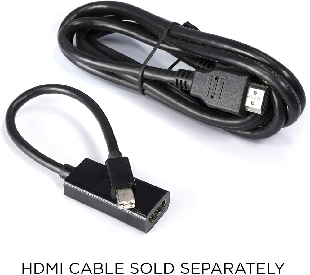 Black Thunderbolt Mini DisplayPort DP to HDMI - High Speed Cable Adapter 2 Pack