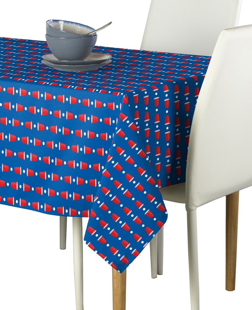 Beer Pong Cups Blue Signature Tablecloths - Assorted Sizes!