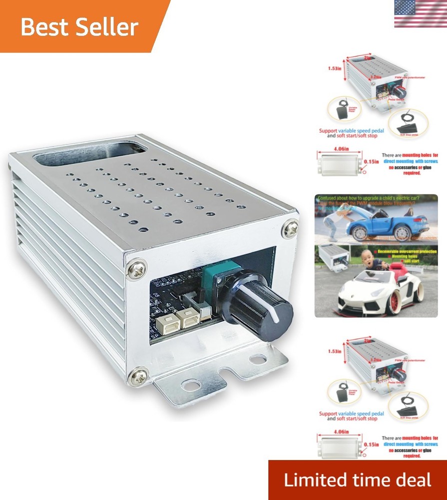 Soft Start PWM Motor Controller, 9-70V, Variable Speed, Effortless Installation
