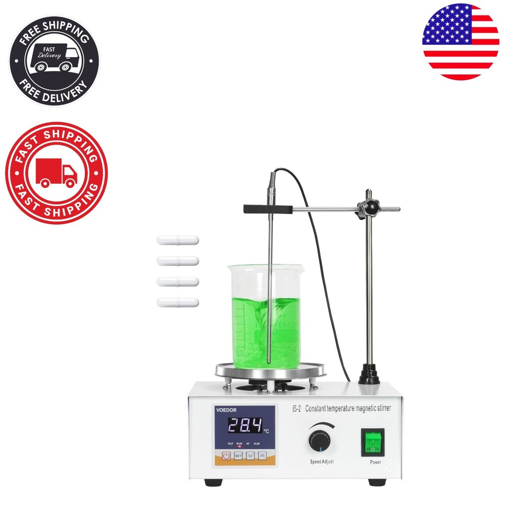 Precision Digital Stirring System with Adjustable Temperature Probe - 250W Rated