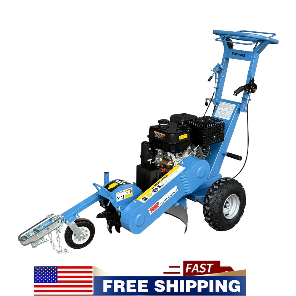 420cc 15HP Stump Grinder, Electric Start, 15'' Cutting Height/10'' Cutting Depth
