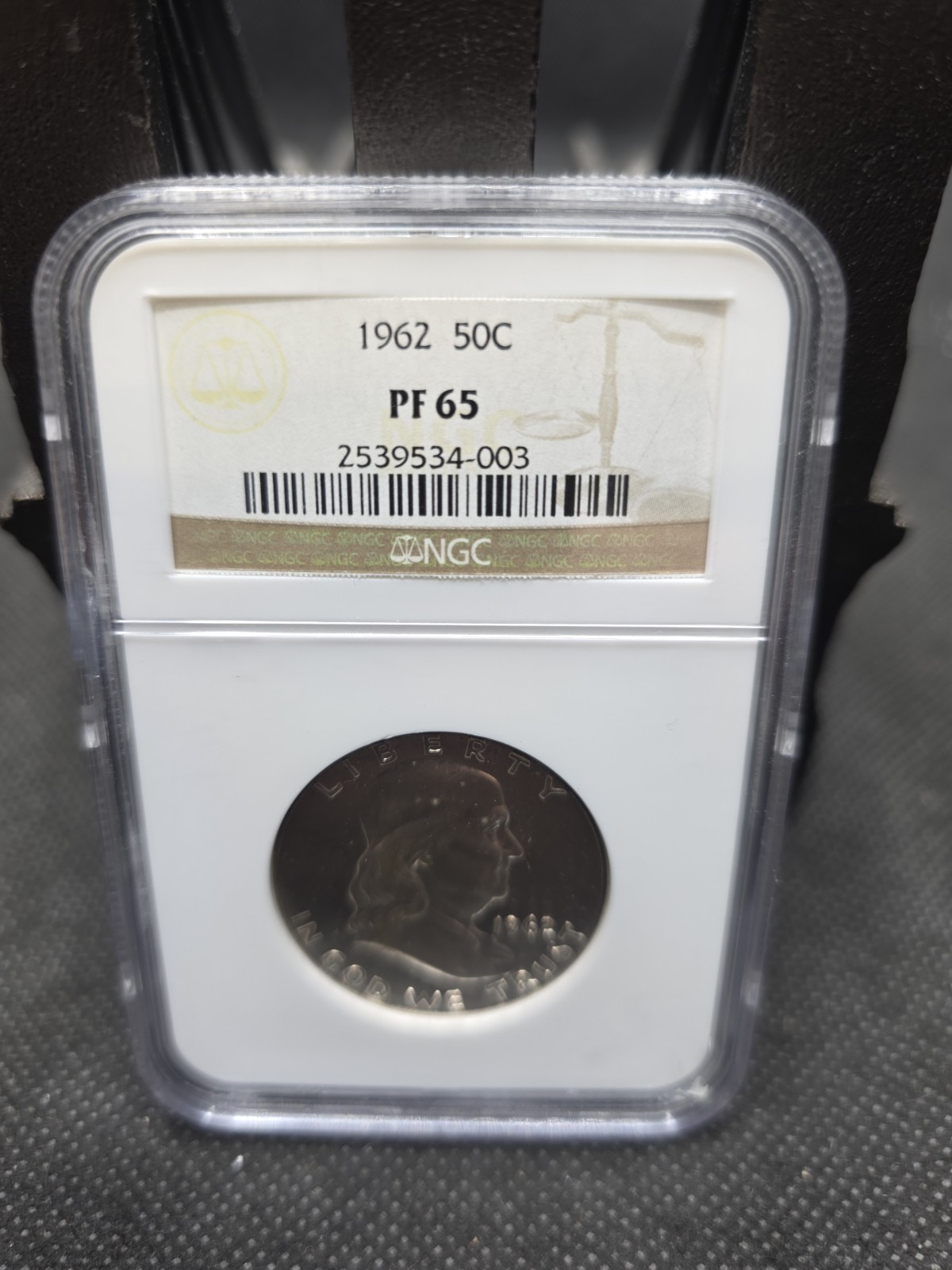 1962 50 Cent PF 65 NGC Franklin Nice Graded Coin Rare Investment Piece Silver